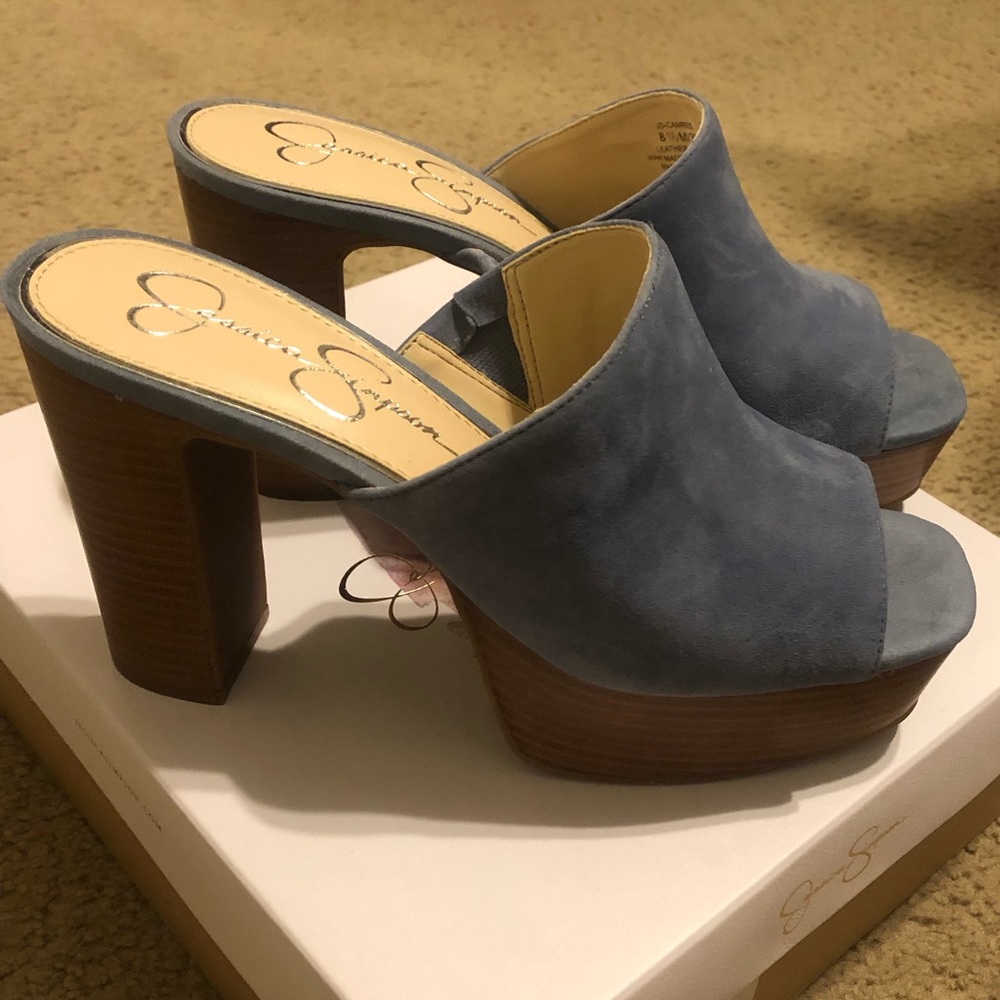 Jessica Simpson blue platform size 8.5 new in box